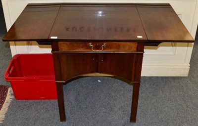 Lot 1430 - A 19th century mahogany drop leaf side table