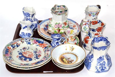 Lot 5 - A collection of early 19th century and later Masons Ironstone plates and jugs; together with...