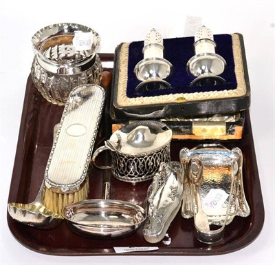 Lot 26 - A small group of silver including toddy ladle, berry spoon, etc