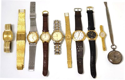 Lot 221 - Three gents Raymond Weil wristwatches, Bulova wristwatch, bi-metal Gucci wristwatch, four other...