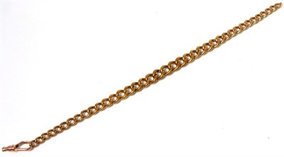 Lot 230 - A yellow metal curb link bracelet (a.f.)