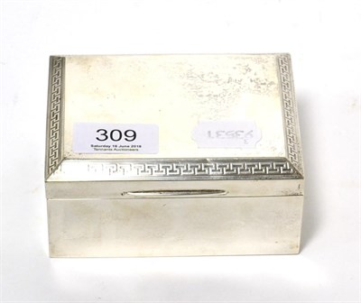 Lot 309 - An early 20th century silver cigarette box, by Walker & Hall, Sheffield, 1922