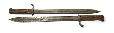Lot 319 - Two First World War German butcher bayonets, by Erfurt, first and second pattern (lacking...