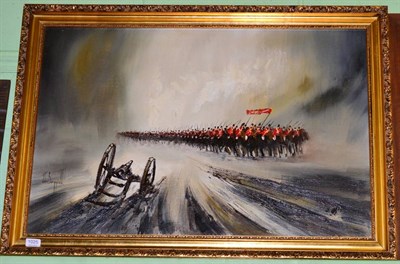 Lot 1025 - Military scene, John Bampfield, oil on canvas