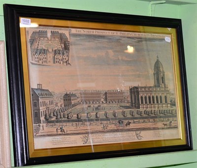 Lot 1032 - After W Westley 'The North Prospect of St. Philip's Church, Birmingham' framed and glazed