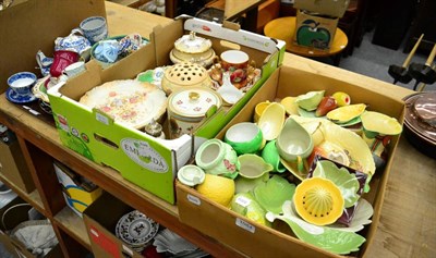 Lot 1084 - A quantity of 19th century and later ceramics including Carlton Ware, Adams, Spode etc (two...