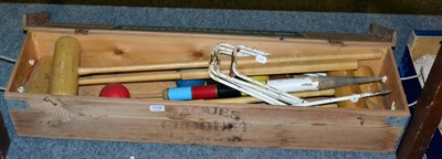 Lot 1109 - A Jaques of London croquet set in pine box