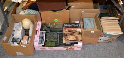 Lot 1111 - A collection of Dinky and other Diecast military vehicles and boxed modern combat tanks with...