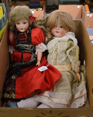 Lot 1151 - Hermann Steiner bisque socket head doll impressed '15', with blond wig, sleeping blue eyes,...