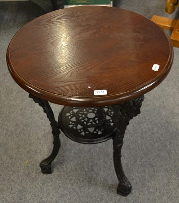 Lot 1171 - Painted cast iron pub table