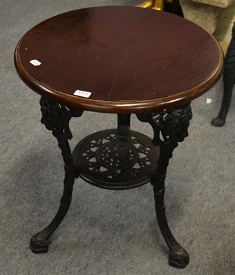 Lot 1173 - Painted cast iron pub table