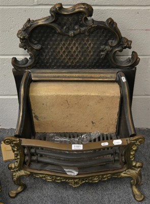 Lot 1181 - A brass fire basket