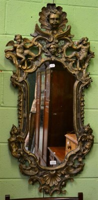 Lot 1250 - An 18th century giltwood mirror