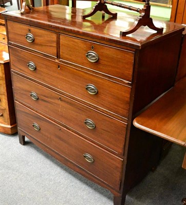 Lot 1260 - A George III mahogany four height chest of drawers