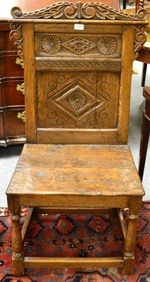 Lot 1280 - A 17th century oak chair