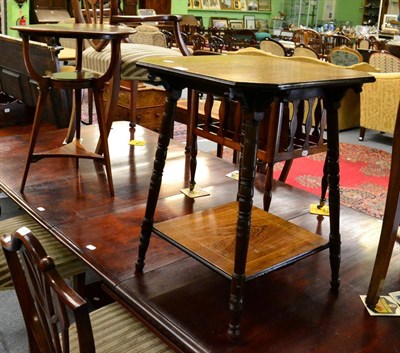 Lot 1327 - A late Victorian rosewood circular occasional table and an Edwardian two tier occasional table