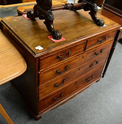 Lot 1338 - A 19th century mahogany four height chest of drawers