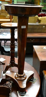 Lot 1347 - A William IV rosewood jardiniere table on chamfered tapering support