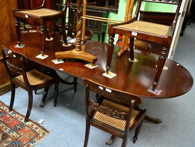 Lot 1355 - A mahogany twin pedestal table