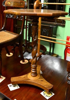 Lot 1357 - An olivewood pedestal table