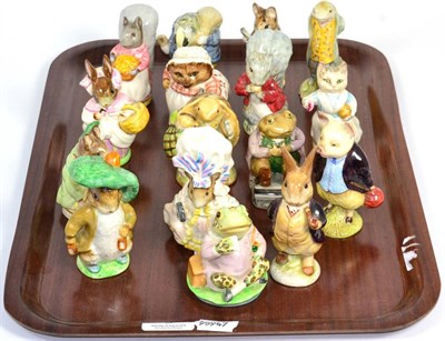 Lot 3 - A collection of sixteen Beatrix Potter figures including Tabitha Twichett, Sir Isaac Newton,...