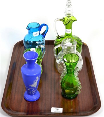 Lot 28 - A collection of Mary Gregory glass and style of, some damage (a.f.) (6)