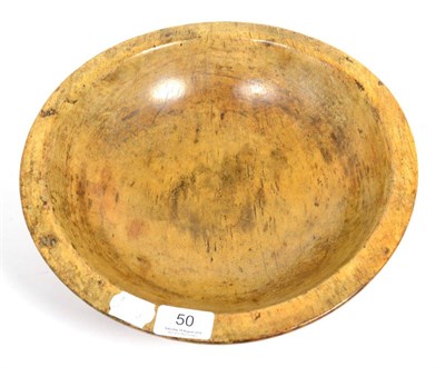 Lot 50 - A turned sycamore bowl