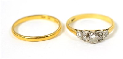 Lot 72 - An early twentieth century solitaire diamond ring, an old cut diamond in a claw setting, to diamond