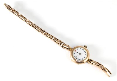 Lot 76 - A lady's 9 carat gold wristwatch, signed Rolex, case stamped W & D