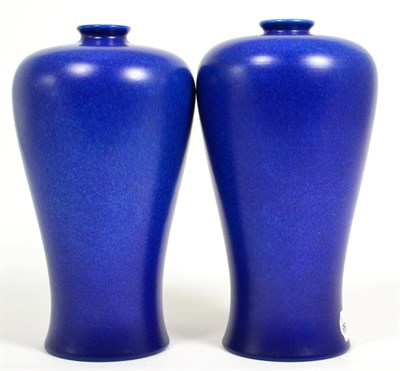 Lot 112 - A pair of blue Pilkington vases, numbered 3018