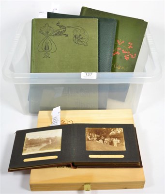 Lot 127 - Four various albums including postcards, photographs etc with a box of miscellaneous (qty)