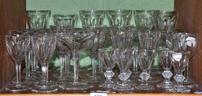 Lot 133 - A collection of Baccarat style glasswares comprising eleven assorted champagne bowls: six...