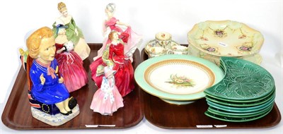 Lot 183 - Five Royal Doulton figures ";Blithe Morning";, ";Lily";, ";Elaine";, ";Genevieve";, ";Soiree";,...