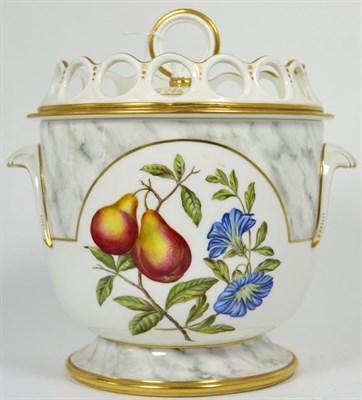 Lot 195 - A Royal Worcester ice pail and cover, with certificate
