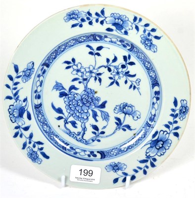 Lot 199 - Nanking cargo blue and white plate