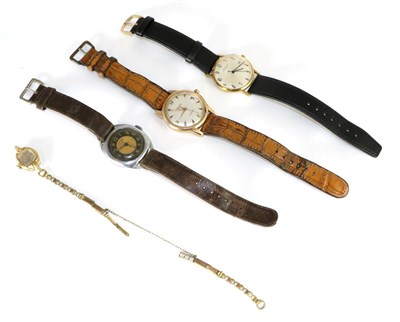 Lot 228 - Two gent's automatic wristwatches signed Favre-Leuba Geneve and MuDu and two other wristwatches