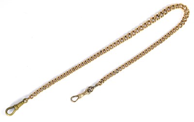 Lot 247 - A curb link watch chain, some links stamped ";625"; for 15 carat gold