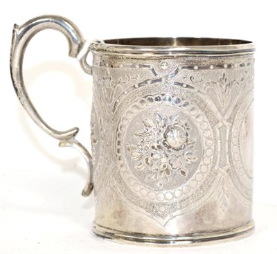 Lot 284 - A Victorian silver christening mug, Thomas Smily, London 1869, 4.7ozt