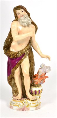 Lot 286 - A 20th century Meissen figure, Winter, one of the four seasons