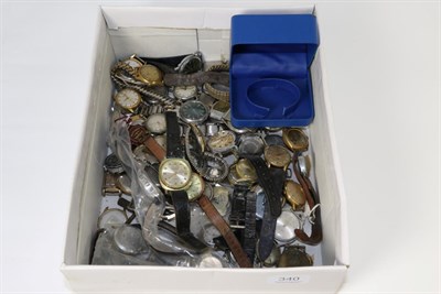 Lot 340 - A quantity of gents wristwatches