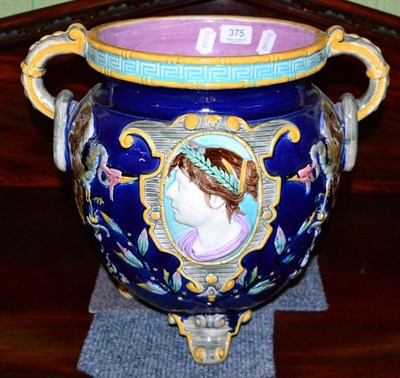 Lot 375 - A Victorian Majolica jardiniere