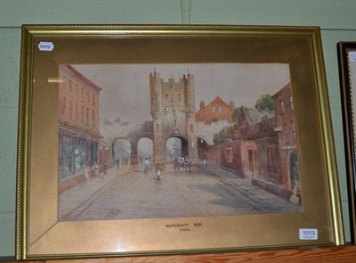 Lot 1013 - John Wynne Williams (19th/20th century) Micklegate Bar, York, signed, watercolour