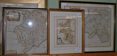 Lot 1014 - Morden (Robert) Monmouth, 345mm by 420mm; Buckinghamshire, 250mm by 190mm; South Wales, 405mm...