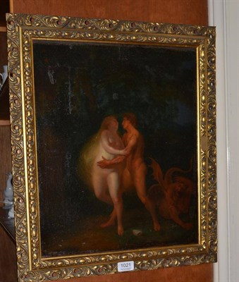 Lot 1021 - Continental School (19/20th Century), Adam and Eve, oil on canvas, 44cm by 36cm