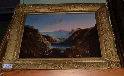 Lot 1031 - Continental School (19th century), ";Italianate landscape with mounted figures, possibly with a...