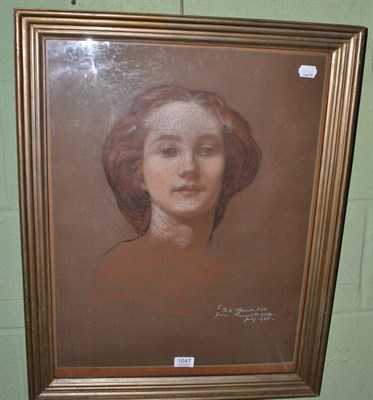 Lot 1047 - Gerald Edward Moira VPROI, RWS (1867-1959), ";Portrait of Blanche White";, signed, inscribed...