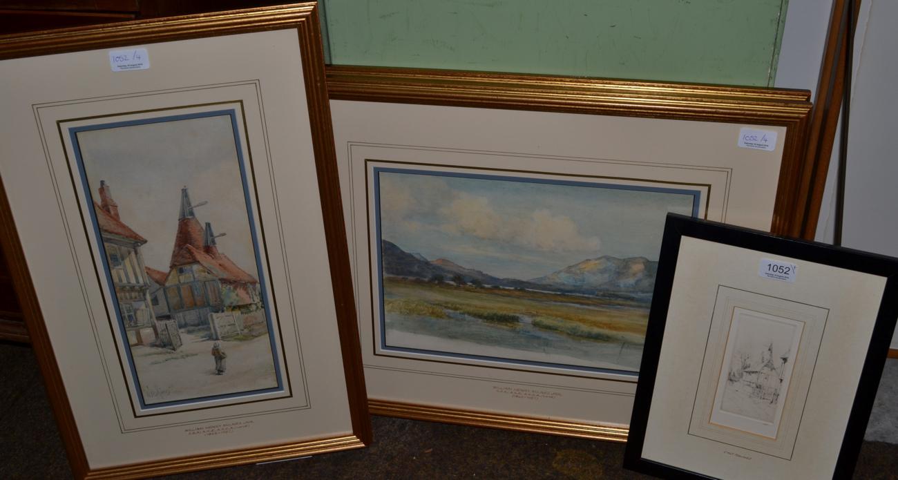 Lot 1052 - William Henry Milnes Jnr (1865-1957) ";Evening at Walberswick";, signed, watercolour; together with