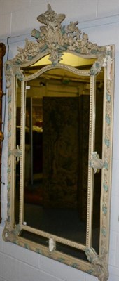 Lot 1087 - Ornately carved French rectangular mirror