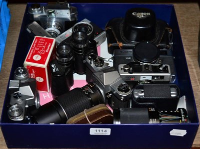 Lot 1114 - Canon QL17, Ricoh 500 and other cameras