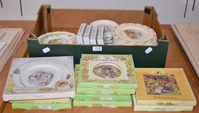 Lot 1129 - Royal Doulton Bunnykins plates; Royal Albert Beatrix Potter plates and Royal Doulton Brambly...